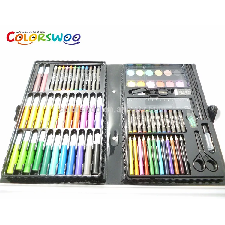 86 PCS Creative Art Set Professional Paint Rainbow Scratch Sketch Draw Art Creativity Set Colorful Painting Kit Artist For Kids