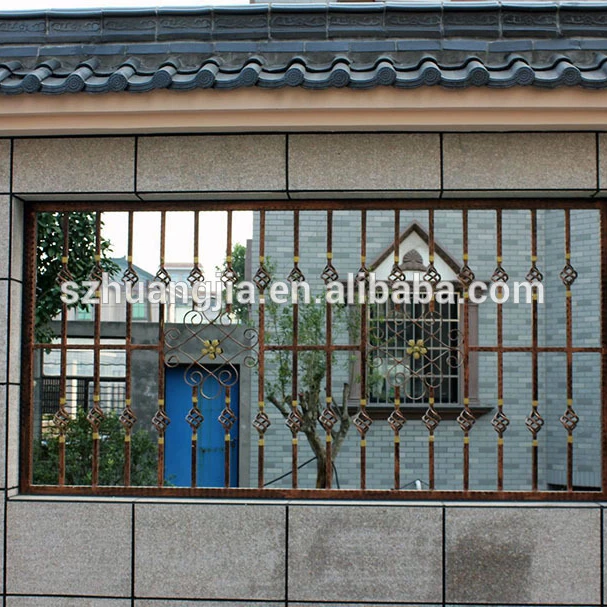 latest design cast iron window with grills design