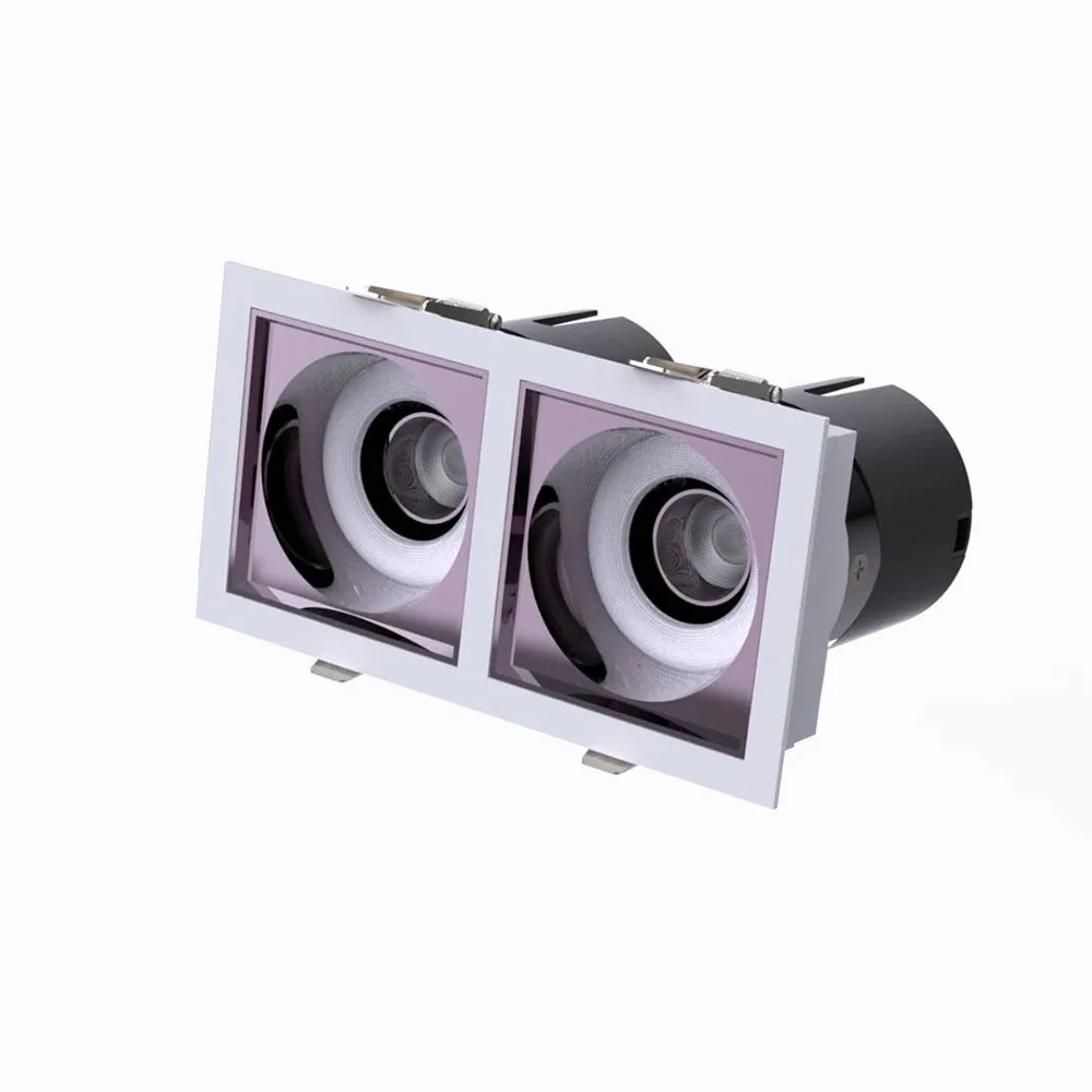 High Lumen LED Downlight Resident Recessed Led Adjust Downlight 8W*2 12W*2 15W*2