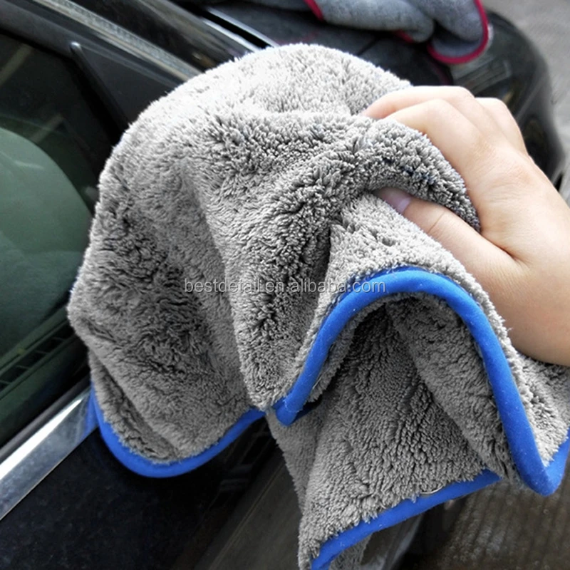 China Wholesale Car Care Polishing Buffing Cleaning Wash Cloth 42x48cm 1000 GSM Microfiber Auto Detailing Towel for Car Drying