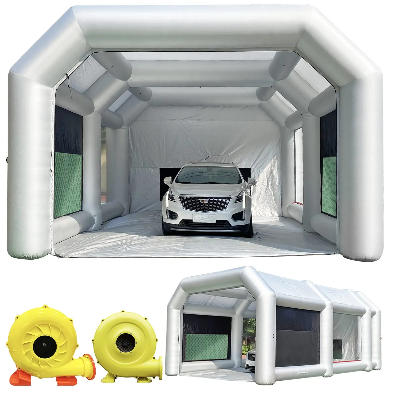 Warsun 9x6x4 м оптовая продажа наружная покрасочная будка для автомобиля ремонт кузова мобильная надувная Китай с 2 воздуходувками