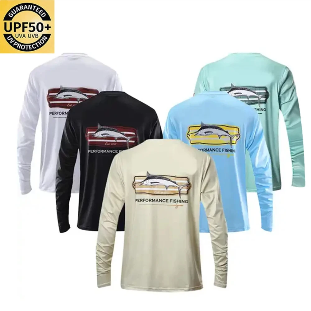 Custom Quick Dry Sublimation Fishing Jersey Uv Protection Tshirts Men Upf 50+ Long Sleeve Fishing Shirts For Adult