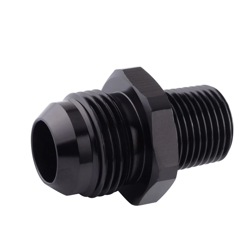 Explosion-proof waterproof Aluminum AN6 TO1/4NPT  Male Fuel Hose Fitting Adapter Straight  Anodized Thread Pipe Connector