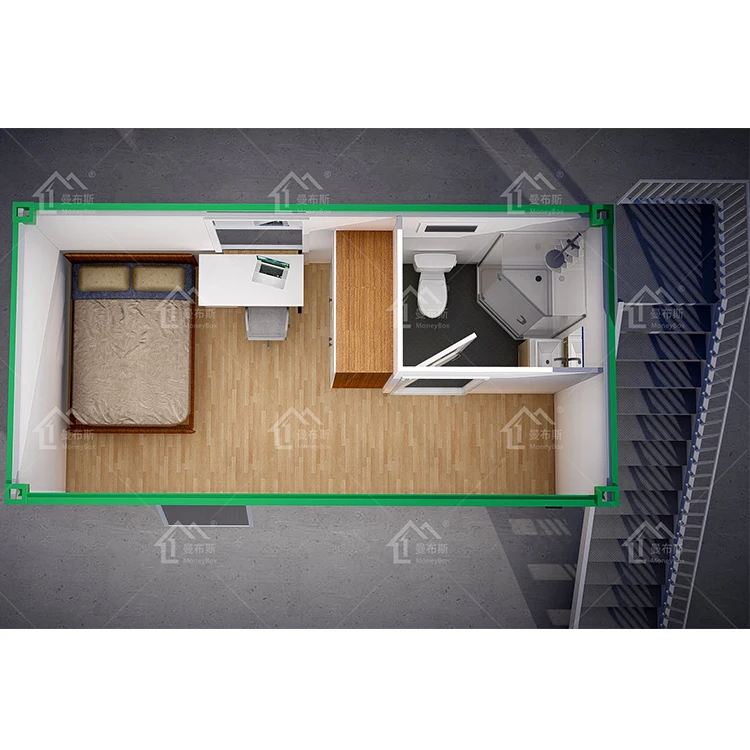 Kit movable prefabricated manufacturer wholesale detachable container 20ft with toilet and shower low price homes luxury house
