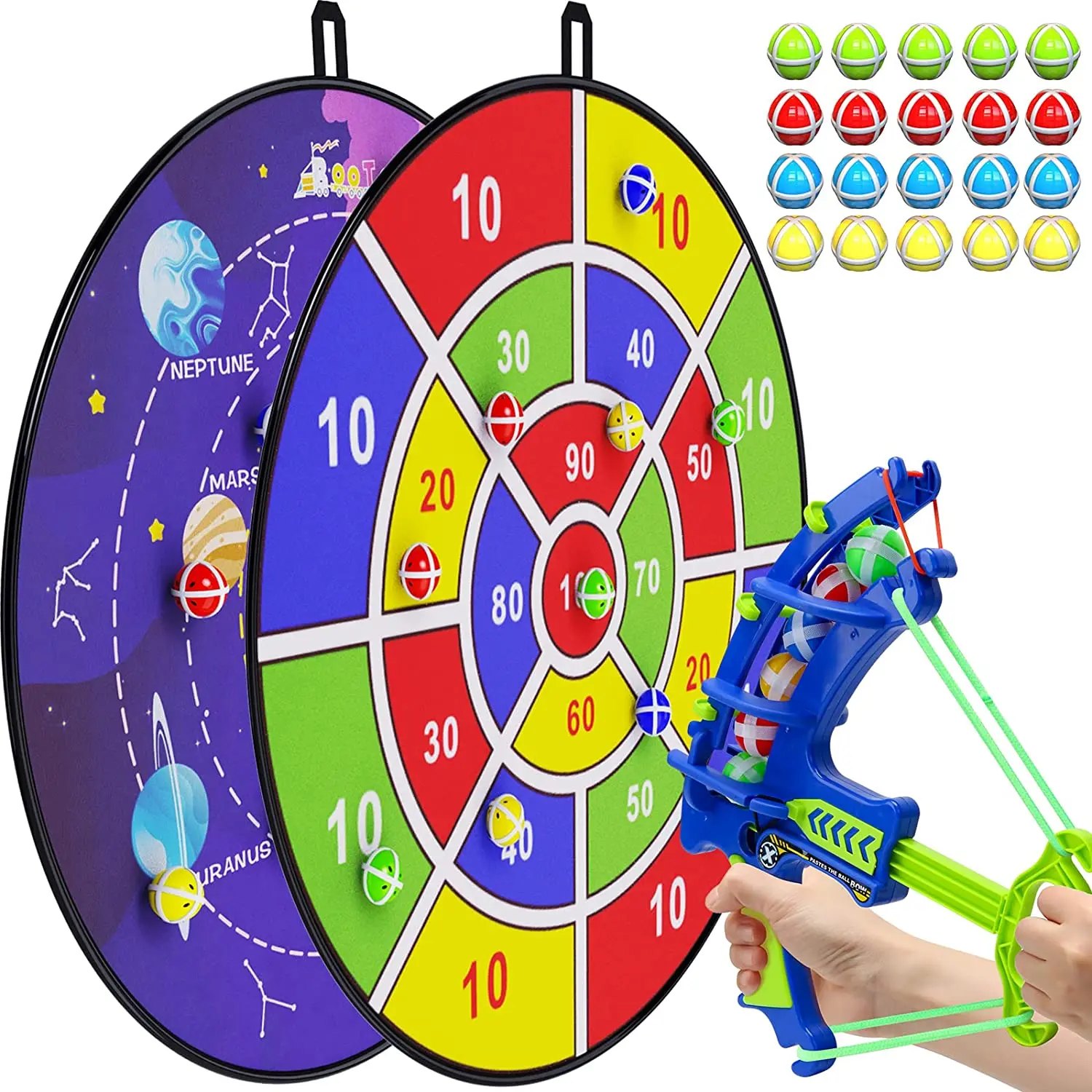 funny Kids Dart Board with Sticky Balls Large Dart Board for Kids Boys Toys Indoor Sport Outdoor Fun Party Play Game Toys