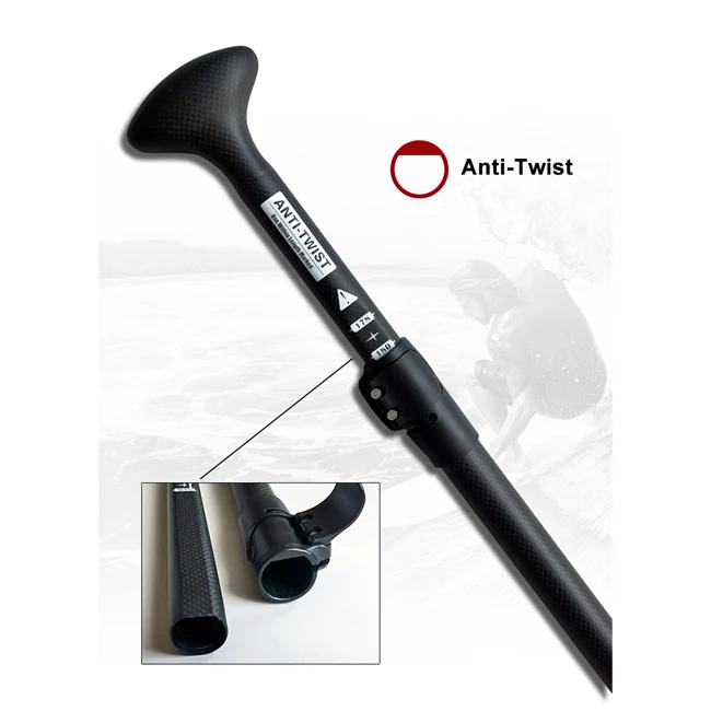 Unisex Lightweight Stand-up Paddleboard 3 Piece Adjustable Carbon SUP Paddle With Bag