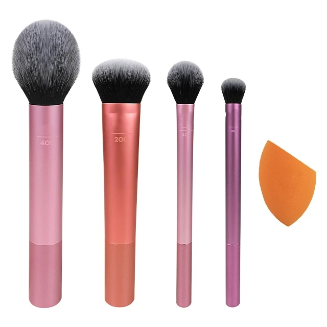 Ultra-Plush vegan cruelty free Professional Custom Logo High Quality Private Label Pink Real Technique Cosmetic Makeup Bushes