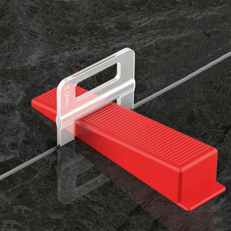 Hot selling 100pcs per bag factory floor wall tiling leveling clips for 1/8' thickness tile spacers and pliers