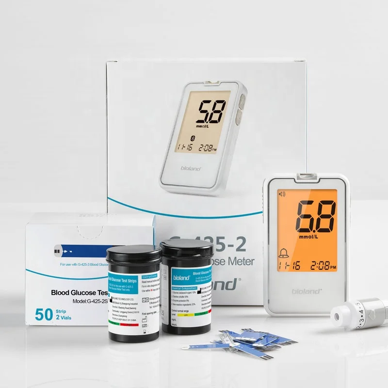 Best Seller 5 Seconds Testing Glucose Monitor,Portable Glucose Meters and  User Manual Lancing Device for hospital&household