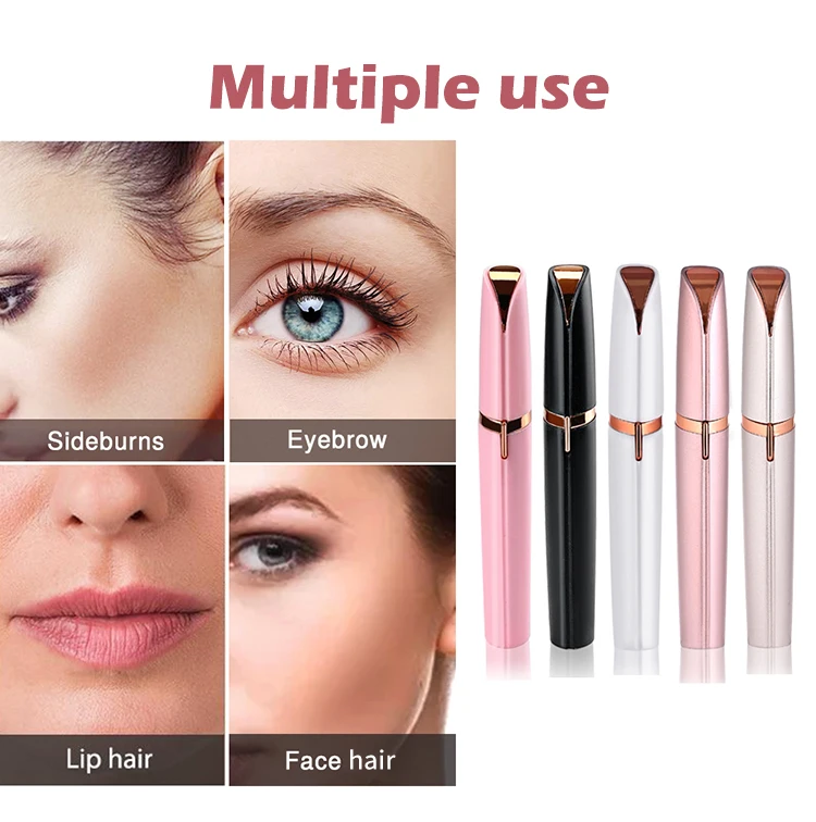 Automatic Mini Custom Logo Eye Brow Hair Remover Razor Eyebrow Underarms Bikini Painless Electric Hair Trimmer