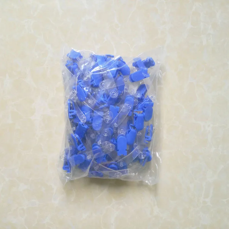  Office Stationery Plastic Name Tags Work Reel Badge Card Holder Metal Clips with Strap clear ID Clip