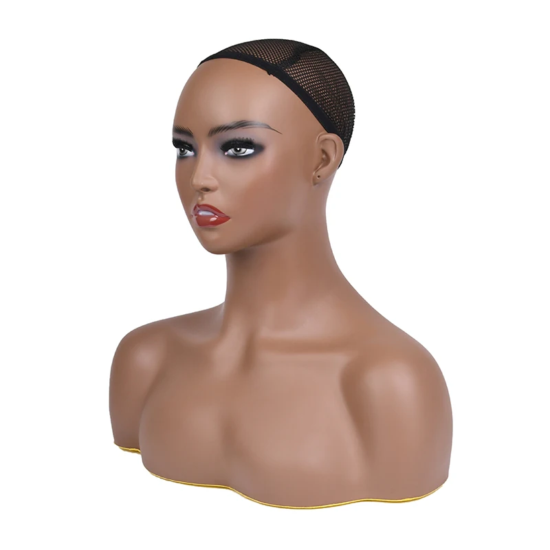 Amazon Cheap Price Female Makeup Beauty Accessories Display Wig Mannequin Head With Shoulder