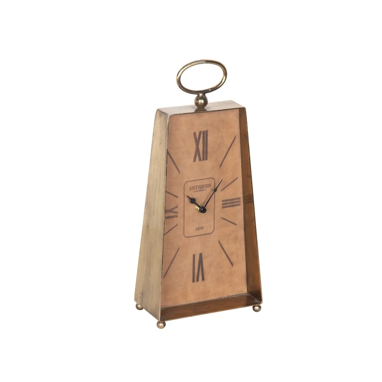 NIKKY HOME Trapezoid Bronze Vintage Promotional Clocks table clock Antique desk clock