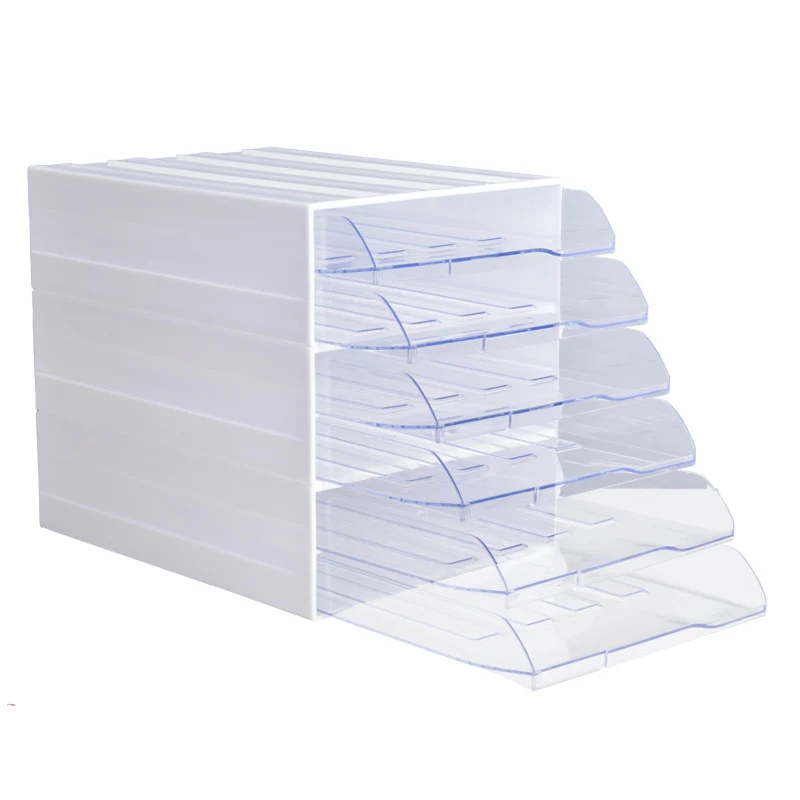 Mobile File Storage 6 Drawer Cabinet Multi Layer Storage Cabinet Plastic Storage Box With Wheel