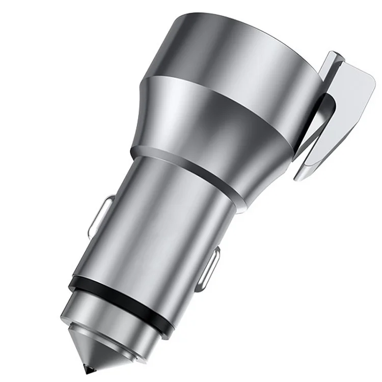 Hot Sale 3 in 1 Mini Metal Case Car Charger Glass Breaker  Efficient Escape Emergency Tool