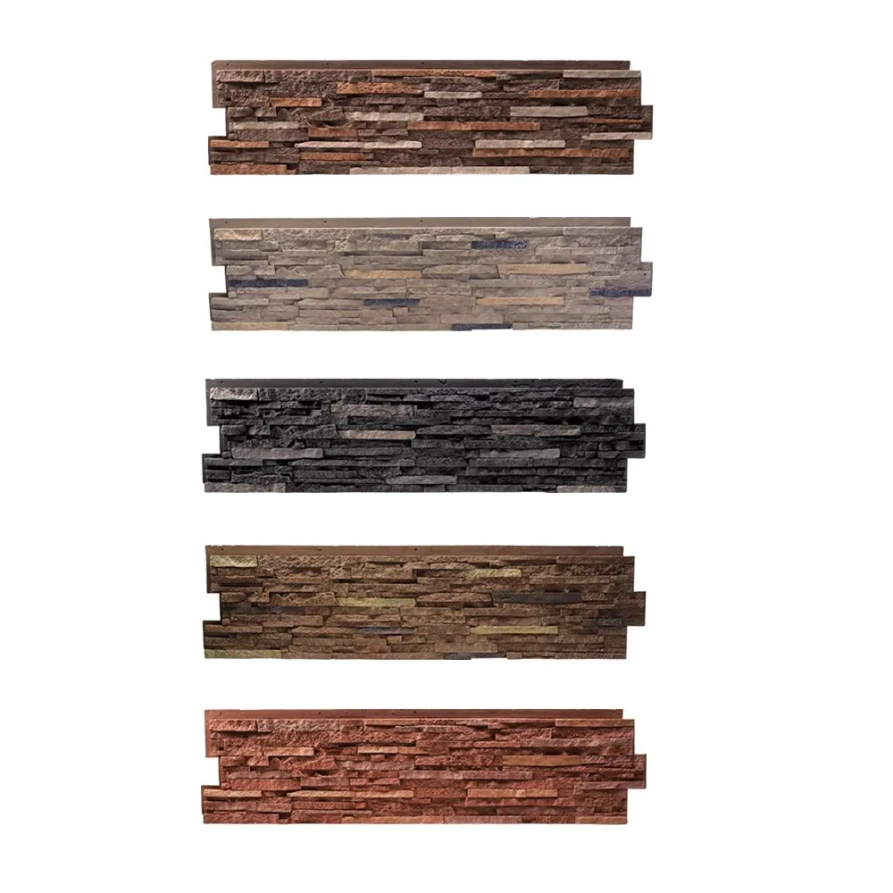 PU wall stacked stone cladding exterior wall panels