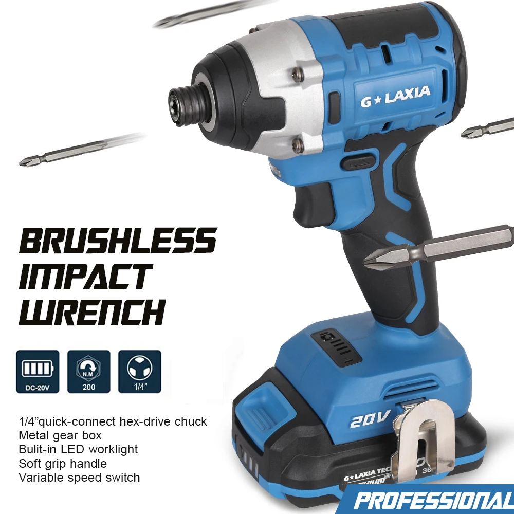 PRO 20V Cordless Brushless 1/4 In. Screw Driver (Bare Tool)