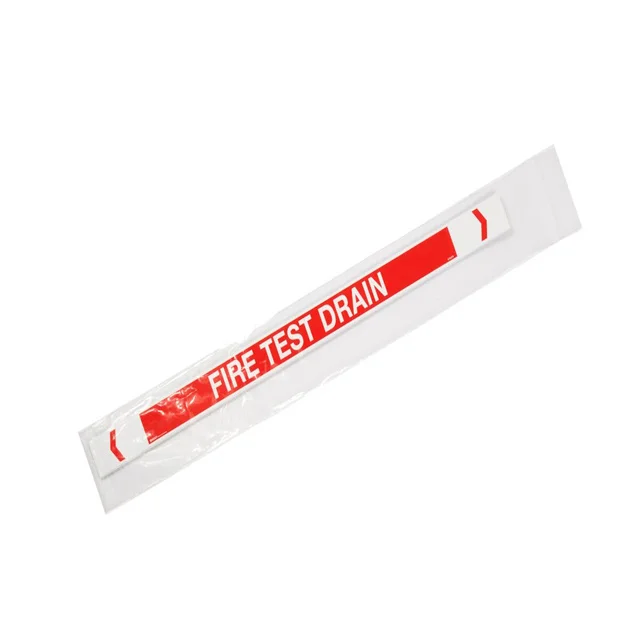 Red FIRE HYDRANT SERRVICE HOSE REEL/TEST DRAIN/SPRINKLERS  Marking Labels & Signs Pipemarker Pipe-Marker-400mm-x-25mm-10 Pack
