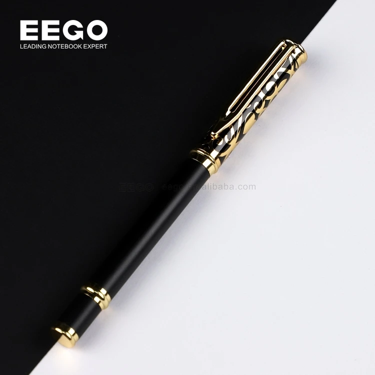 High Quality Personalised Premium Fancy Gift Metal Pen Ball Point Black Branded Gel Pens With Custom Logo