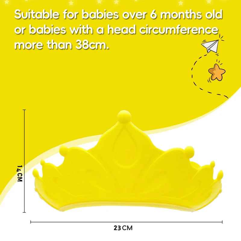 Soft Baby Hair Washing Hat Adjustable Kids Bath Visor Head Protector Shampoo Cap