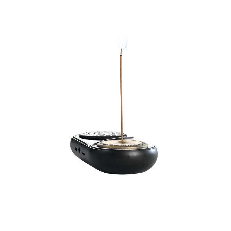Portable Chinese Zen Culture Wireless Speakers with V5.0 36mm Unit Drive and Removable Incense Stick Ash Tray for Spiritual Heal
