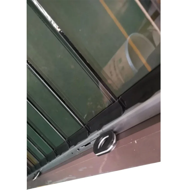 5mm tempered brown glass waterproof  aluminium louvre windows