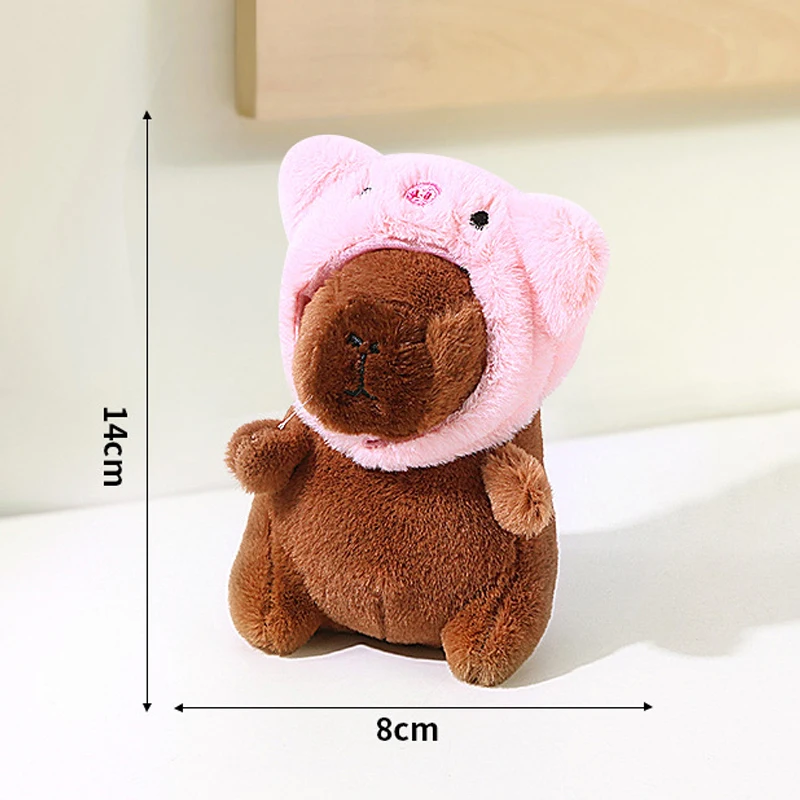 Hot selling capibala doll cute pufferfish capybara pendant keychain plush toy doll grab machine doll wholesale