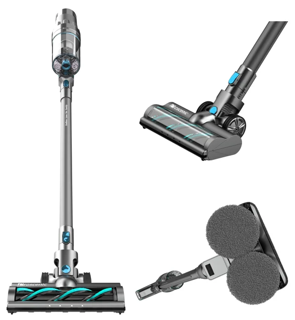 
Cordless Electric Rotary Mop Automatic Cleaning Vaccum Self-propelled 360 Degree, 25Kpa Suction 450W,Stainless Steel HEPA Filter 