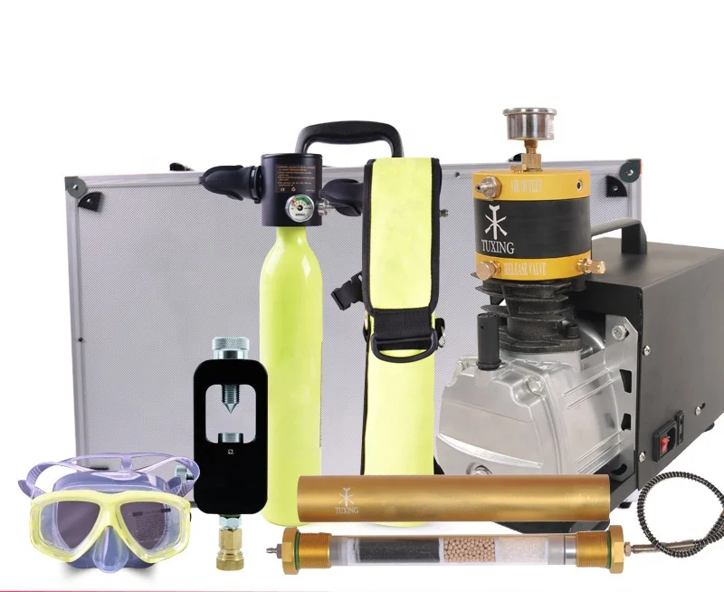 Smaco Wholesale OEM Portable 200Bar 3000Psi 20Mpa Maritime Rescue Breath Home Use Mini Aluminum Air Tank Scuba Diving Equipment
