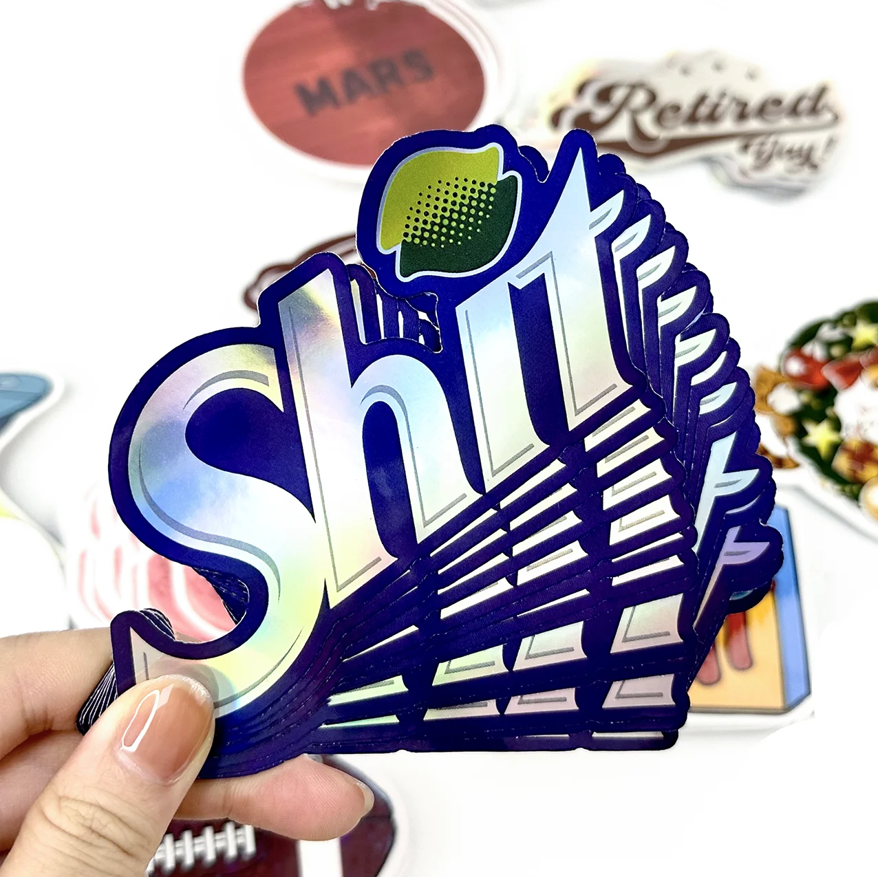 Custom High Quality Die Cut Sticker Printed Label Holographic PVC UV Protection Sticker Self Adhesive Waterproof Vinyl Sticker S