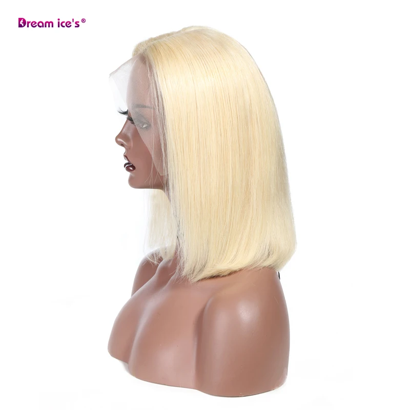 Long 10/12 Inch Brazilian Virgin Lace Front Wig, Africa Affordable Wig, Virgin Russian Human Hair Lace Front Wig For White Women