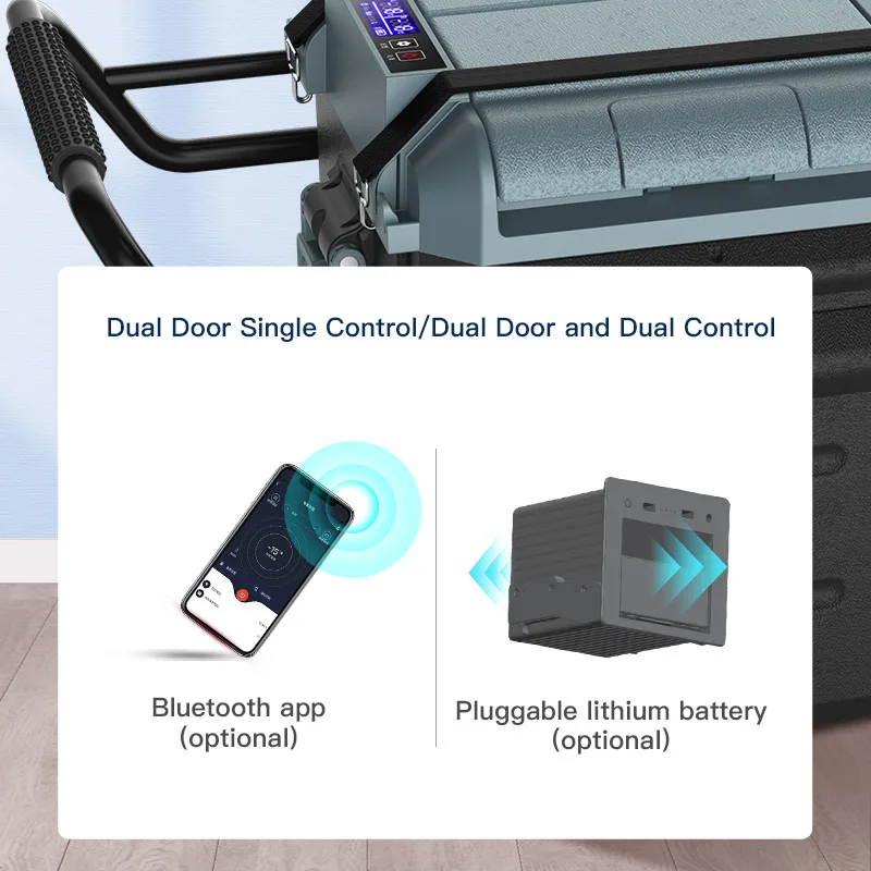 Large Capacity 38/48/58L Outdoor Car Fridge 12V 24V Car Refrigerator 240V Camping Fridge Freezer Portable