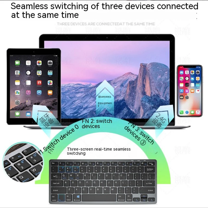 2.4G BT3.0 BT5.2 78keys/94keys silence Wireless office home keyboard mouse for laptop tablet mobile phone universal keyboard