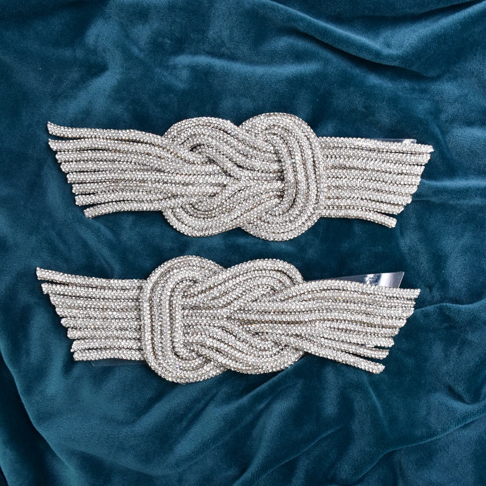 fashion bling semi finished shoe uppers material glass rhinestone diamond decorative for sandals/slipper