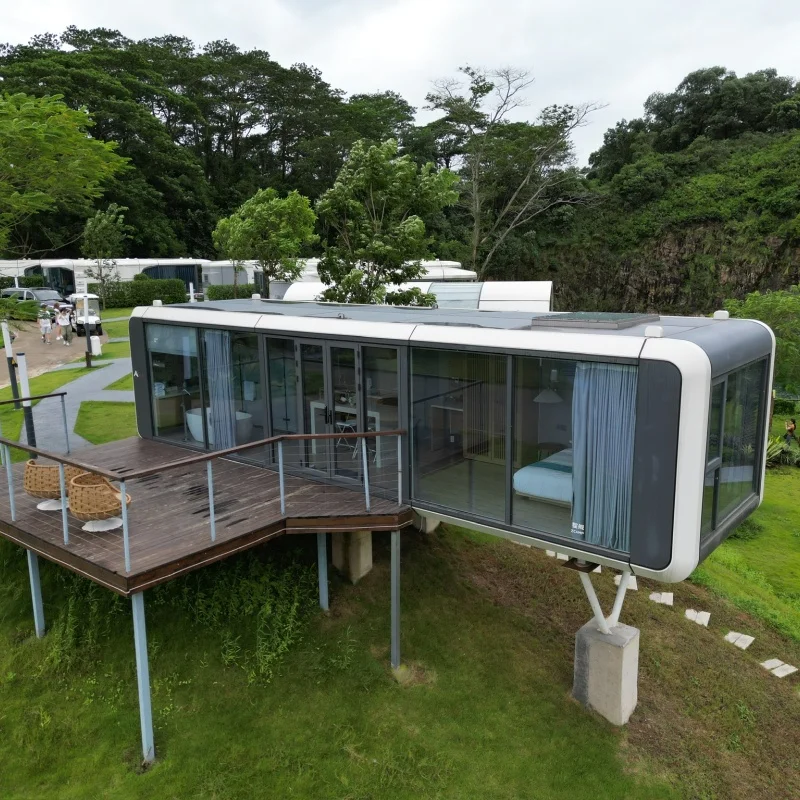 Mobile Luxury Prefab Villa Waterproof Capsule House Hotel Insulated Prefabricated Cabin Sleeping Pod Space Capsule Container