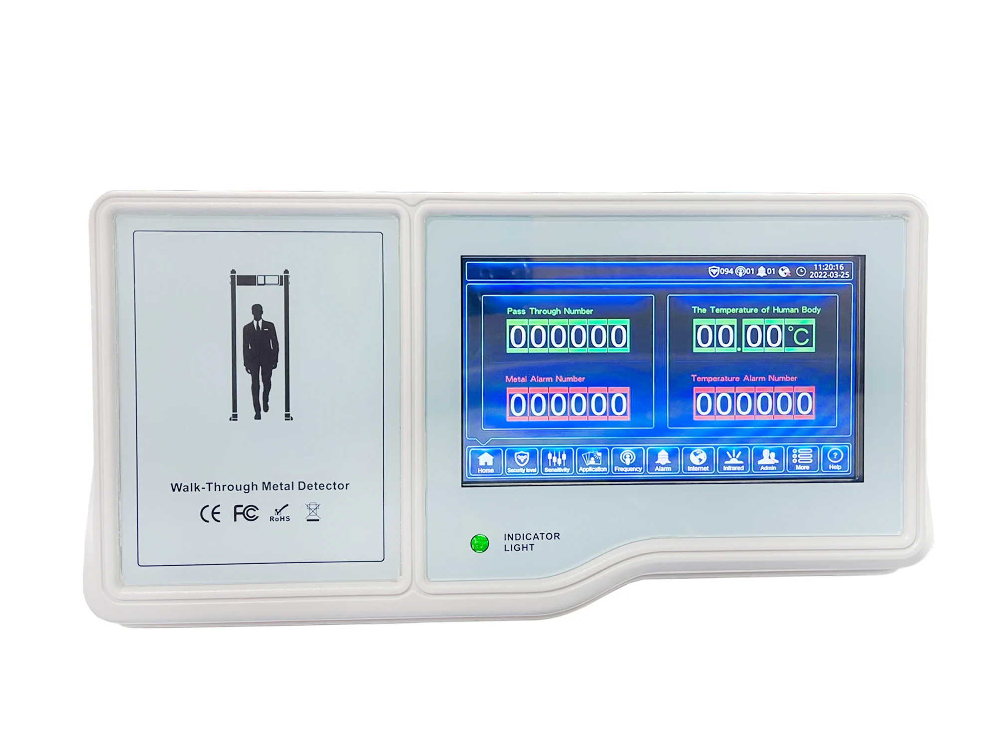 Factory Direct Selling Price 6 12 18 Detect Zone High Sensitivity Walk Through Metal Detector Gate
