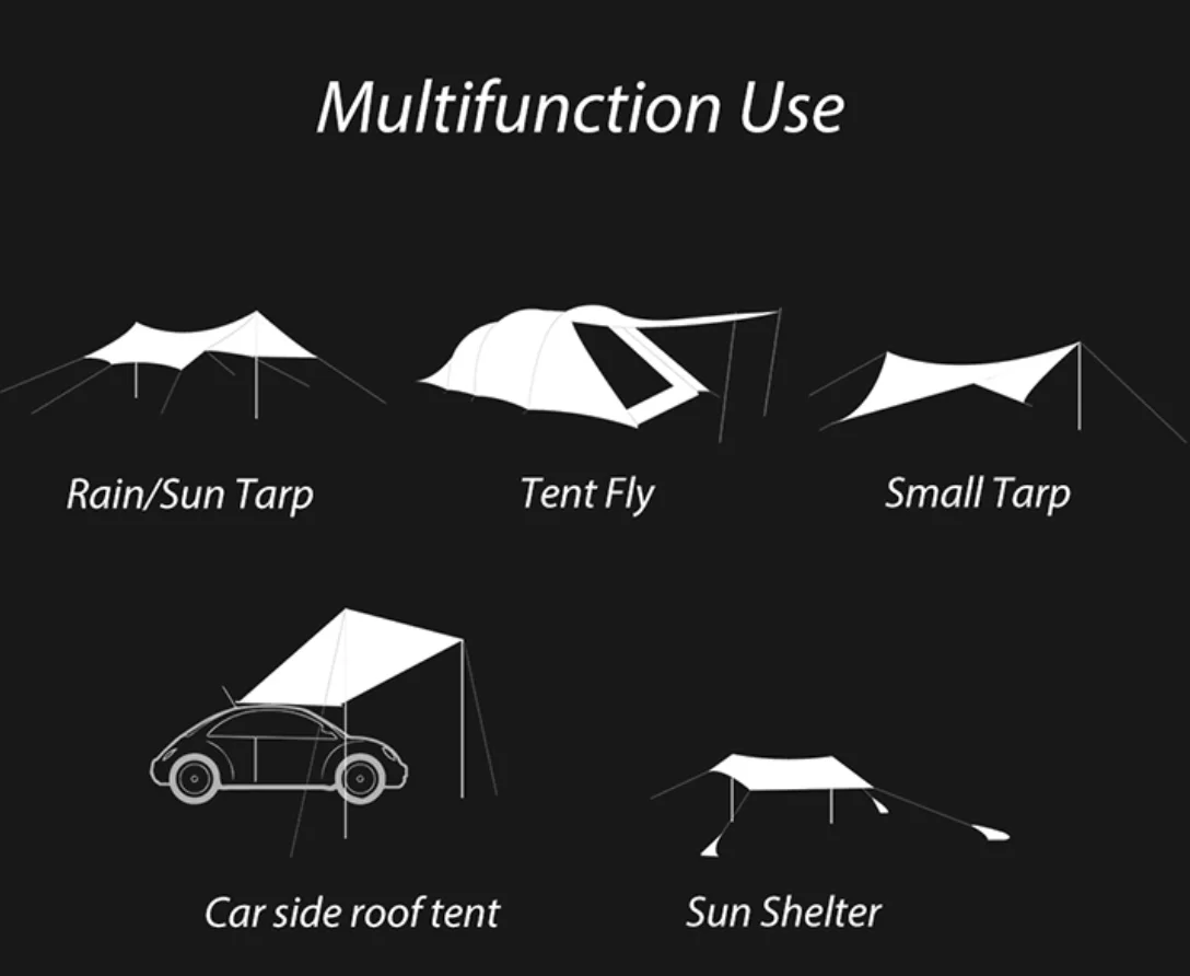 Customized Anodized Folding Extension Aluminum 6063  Adjustable Outdoor Camping Tent Tube/Pipe/ Poles/Telescopic Tarp Poles