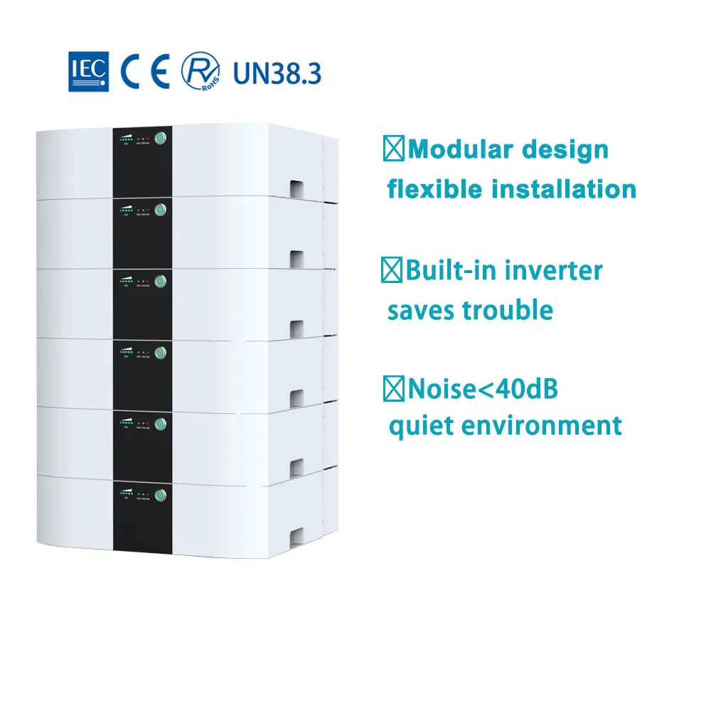 6000 Cycles High Voltage Home Battery Storage 268v-350 Volt Stacked Lithium Battery 30kwh Lifepo4 Battery With 12kw Inverter