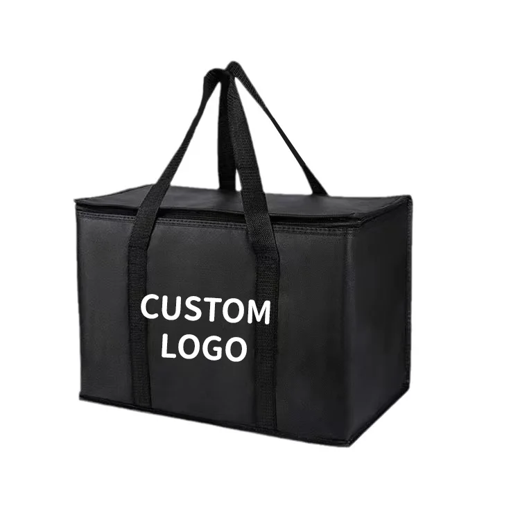 HANSUN Wholesale insulated thermal waterproof lunch bag non-woven picnic cooler bag with letter pattern