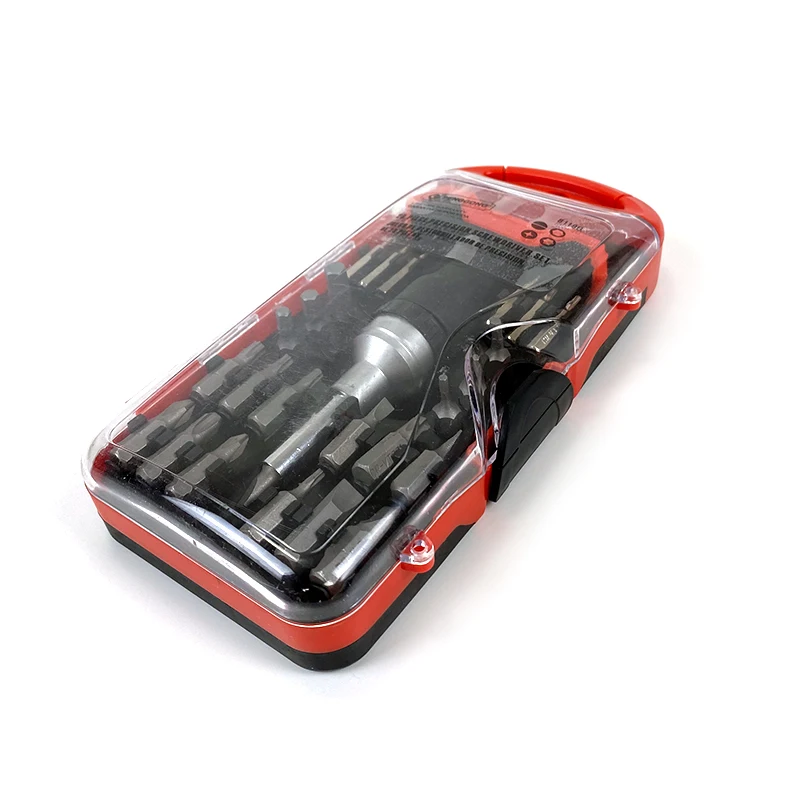
Professional production 28 sets of T-ratchet batch-head screwdriver transparent box for household tools 