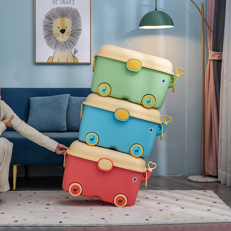 YIKEYOU storage box toy clothes elephant mobile toy storage box big colors storage boxes with lids