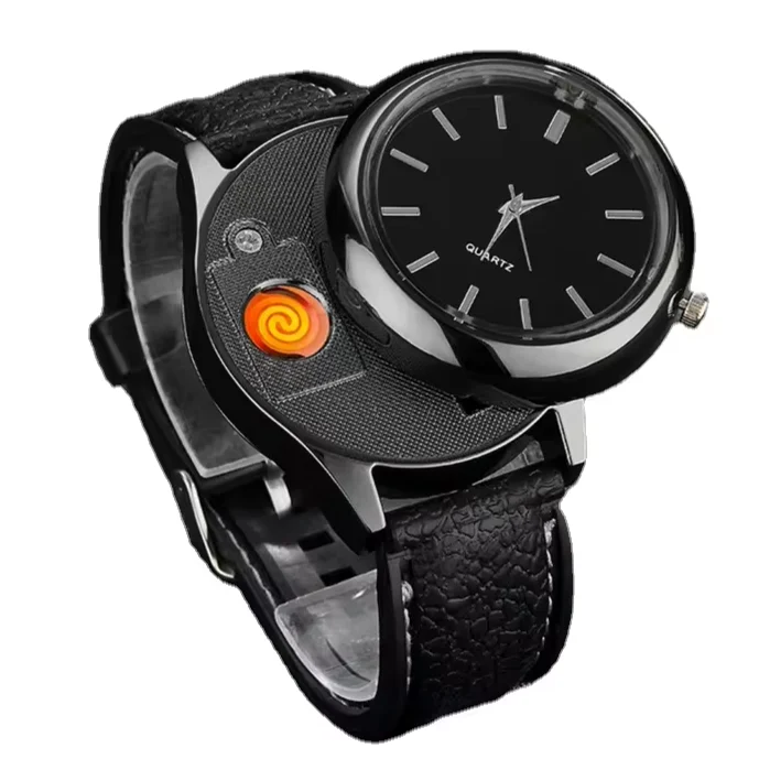New Cigar Cigarette Windproof Wrist Usb Electric Cigarette Lighter Custom Logo Minimalist  Electronic  Watch Lighter