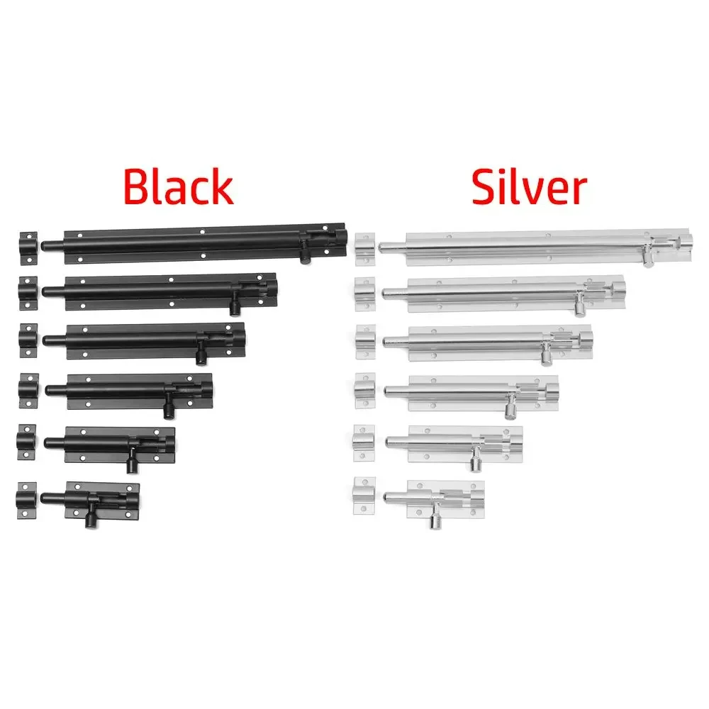 Gate Bolt Stainless Steel Door Lock Latch Bathroom Toilet Shed Latches Security Slide Bolt Thickened Double Door Bolt