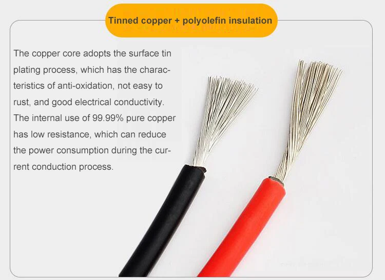 Pv Cable Black Red 4mm2 1000v 1500v Tinned Copper Wire Pv Solar Cable For Solar Power Station Good Quality From China