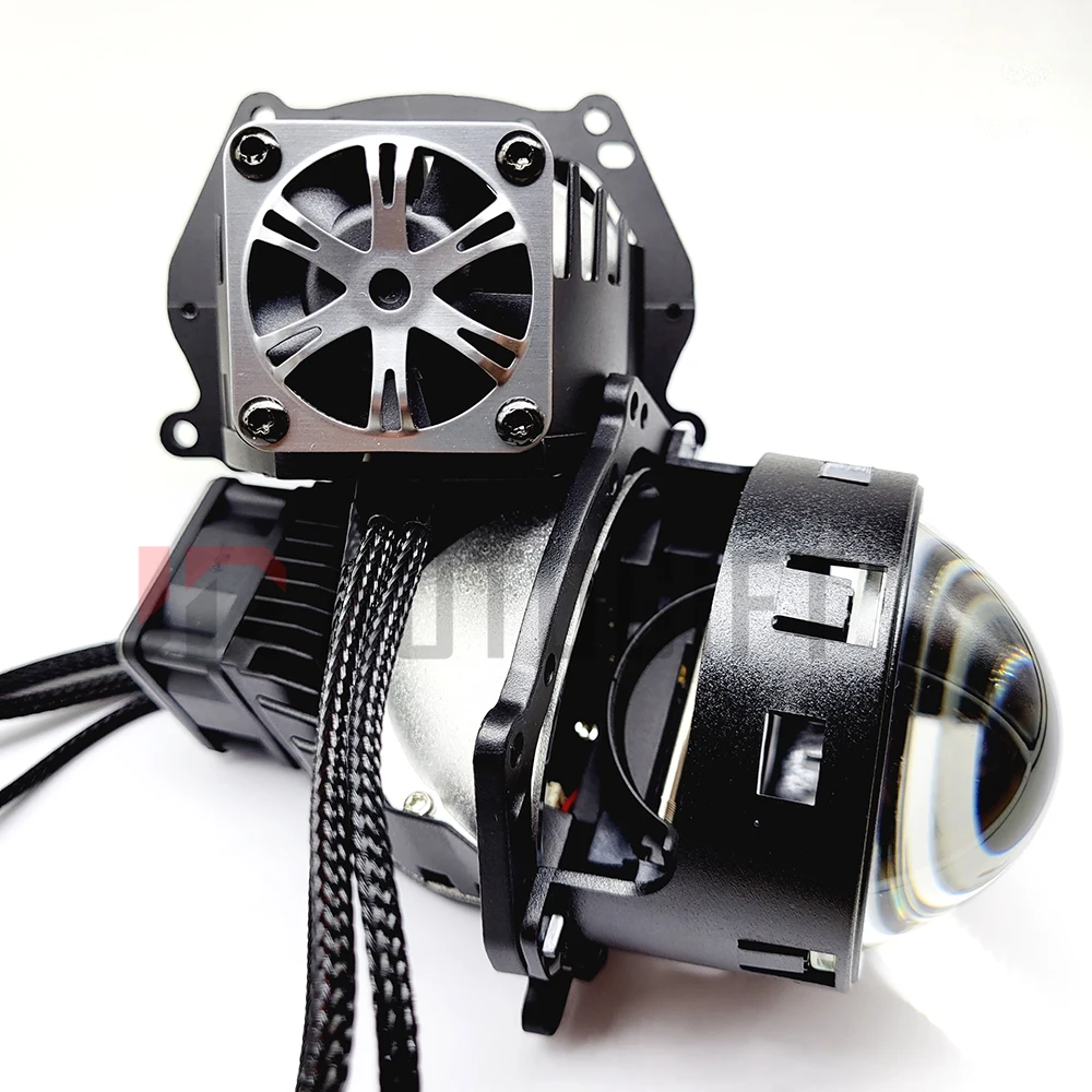 New High Power 130W Bi LED Projector Lenses Headlights Car Light Accessories 6000K Retrofit Kits 3.0 inch Fan Heatsink Build-in