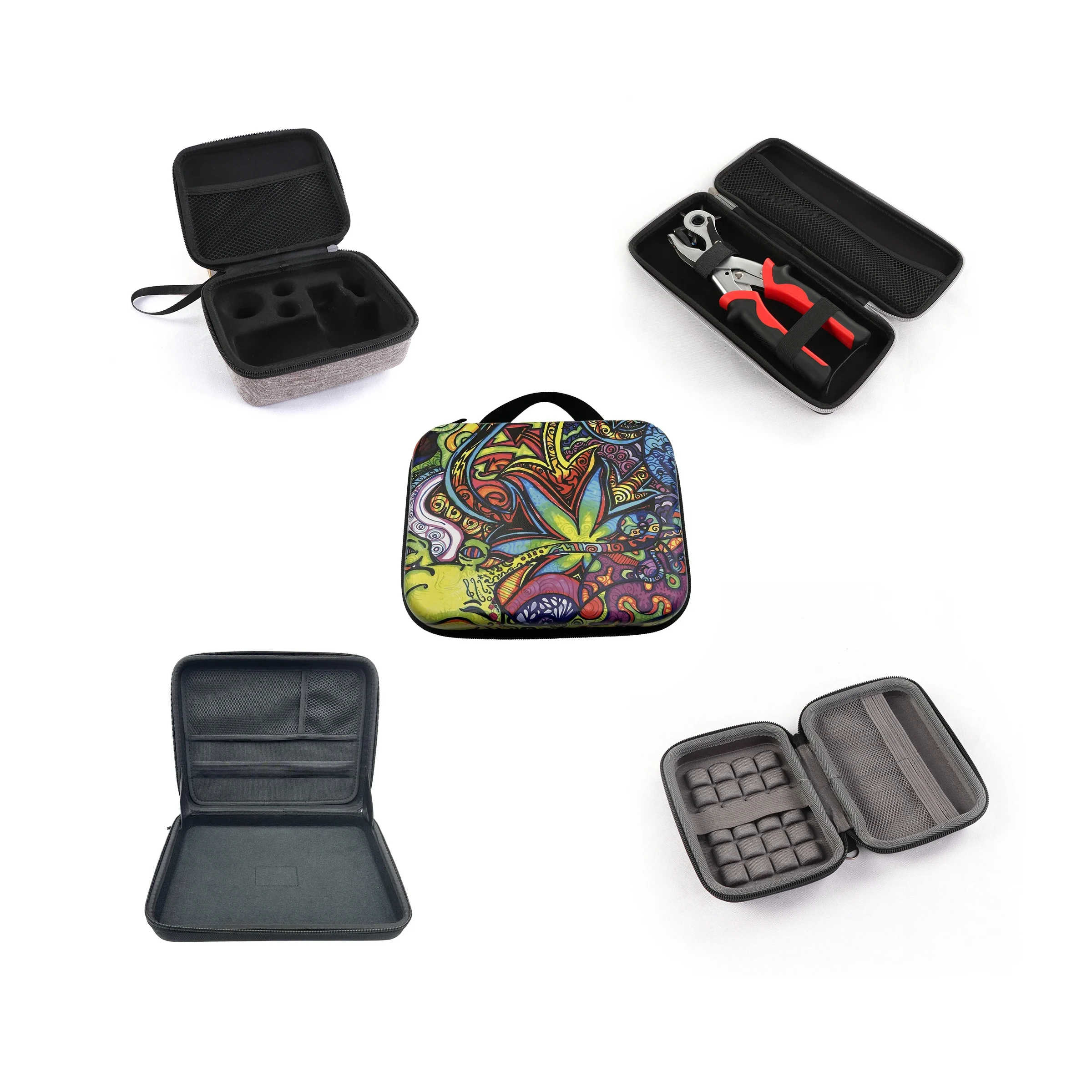 Manufacturers Custom Hard Shell Eva With Foam Insert Zipper Tool Carry Case For Medical Equipment,Custom Printed Empty Box Case