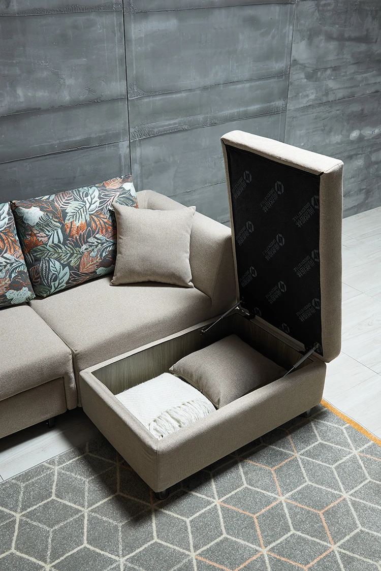 Manufacturers corner sofa design bed with storage function