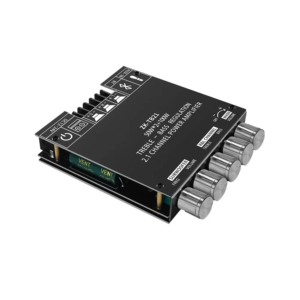 ZK-TB21 TPA3116D2 5.0 Subwoofer Amplifier Board 50WX2+100W 2.1 Channel Power Audio Stereo Amplifier Board Bass AMP