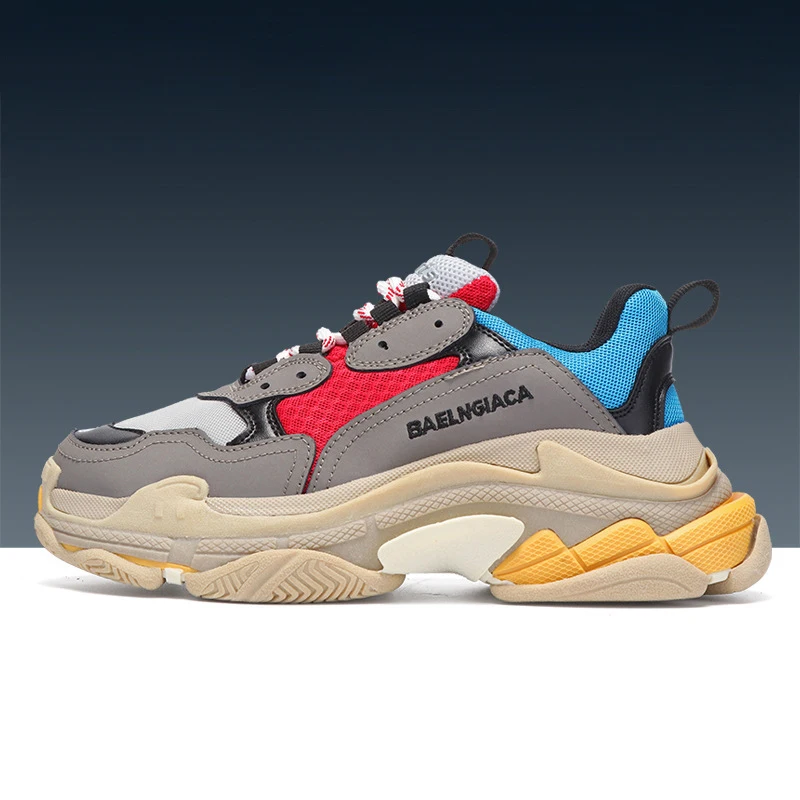 High Quality Luxury Famous Brands Designer Men Women Sports Triple S Chunky Trainers Sneaker Shoes