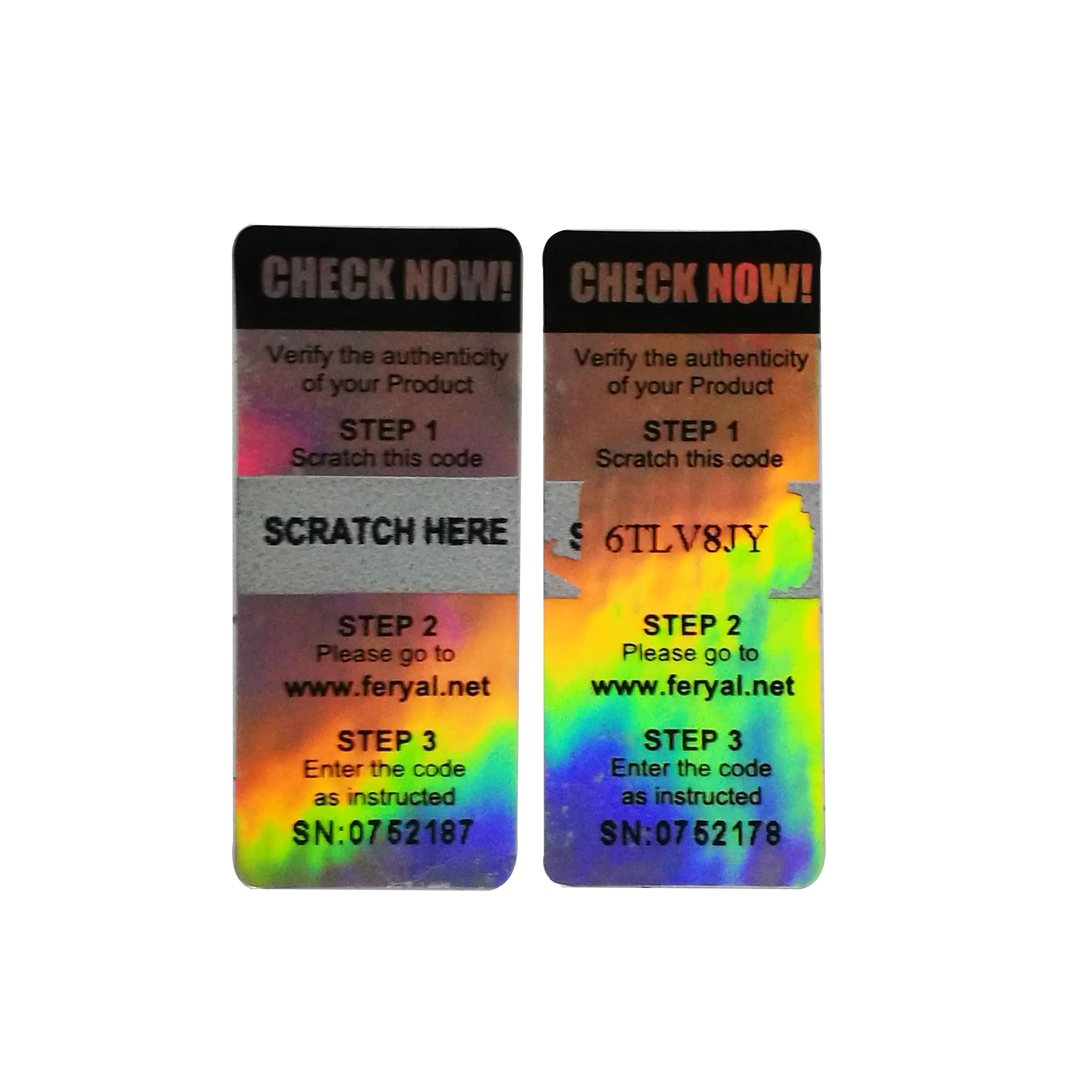 High Quality Custom Scratch Off Sticker Hologram Sticker